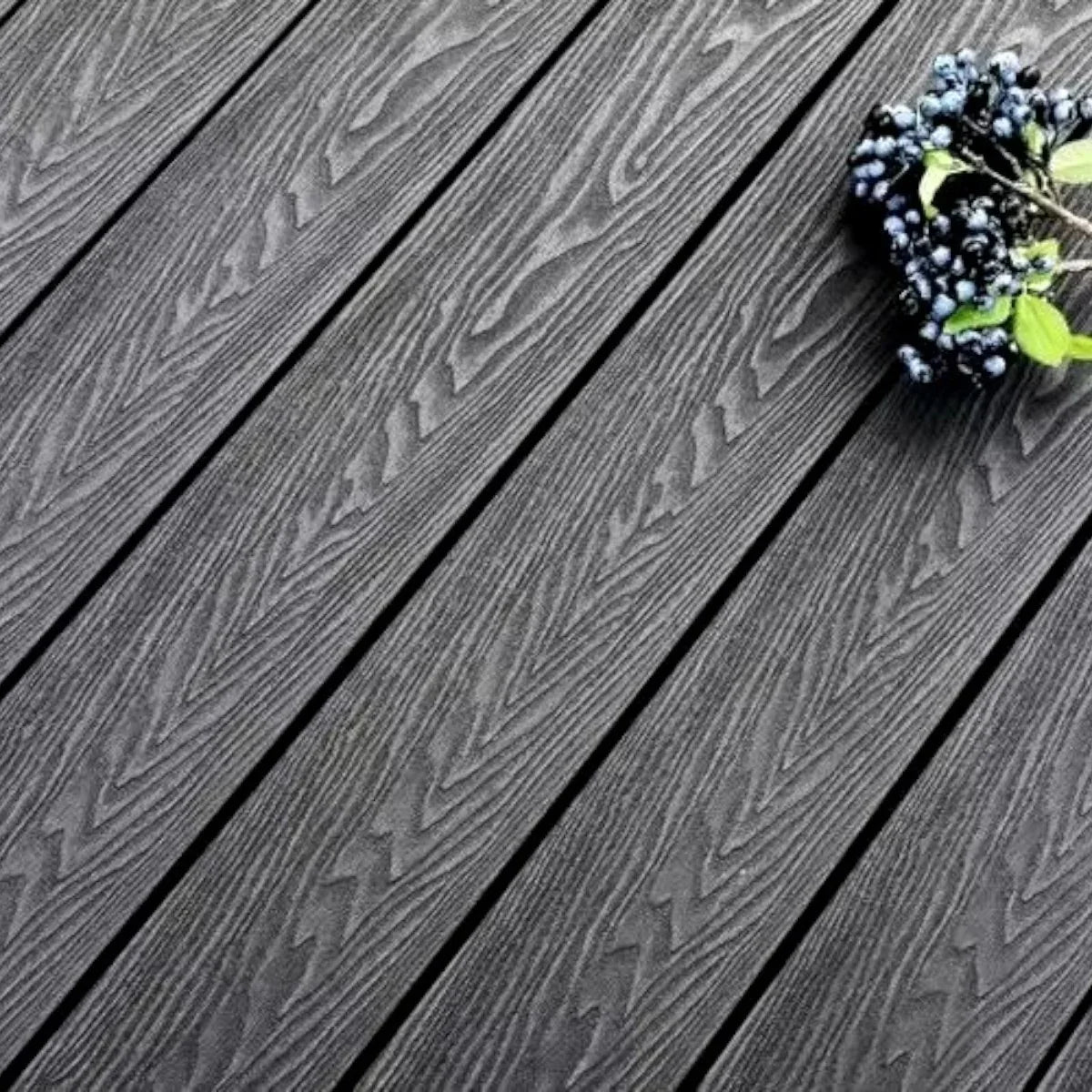 Pardoseala decking terasa din compozit WPC, Naimeed D6484, rezistenta sporita, 290x14x2.5cm, Gri