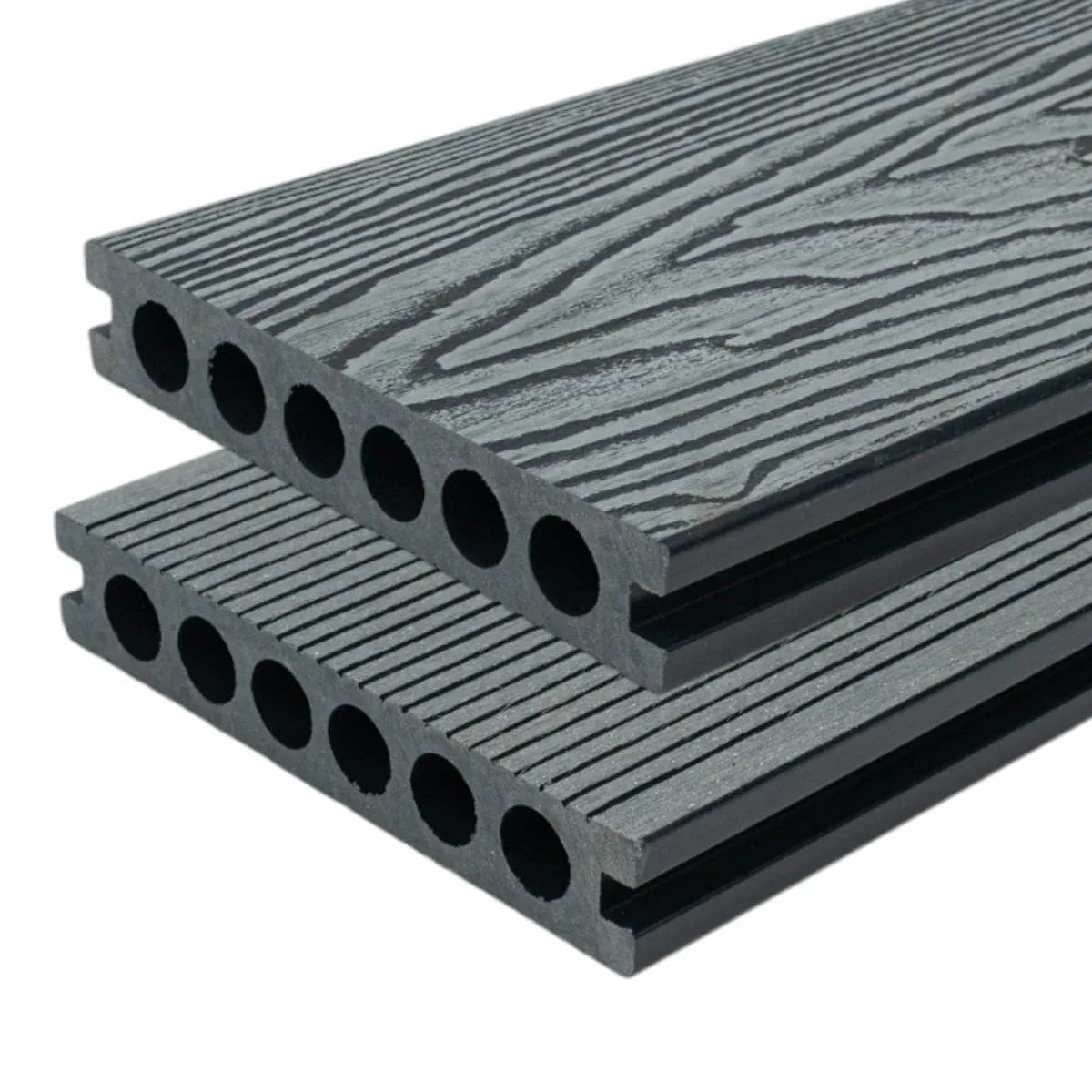 Pardoseala decking terasa din compozit WPC, Naimeed D6484, rezistenta sporita, 290x14x2.5cm, Gri