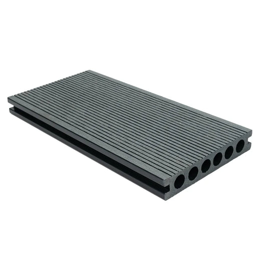 Pardoseala decking terasa din compozit WPC, Naimeed D6484, rezistenta sporita, 290x14x2.5cm, Gri