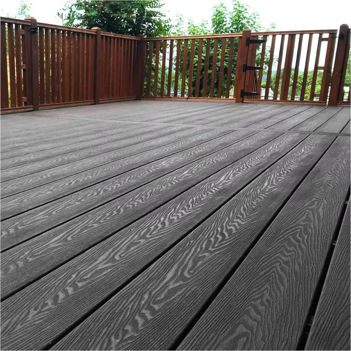 Pardoseala decking terasa din compozit WPC, Naimeed D6485, rezistenta sporita, 290x14x2.5cm, Negru