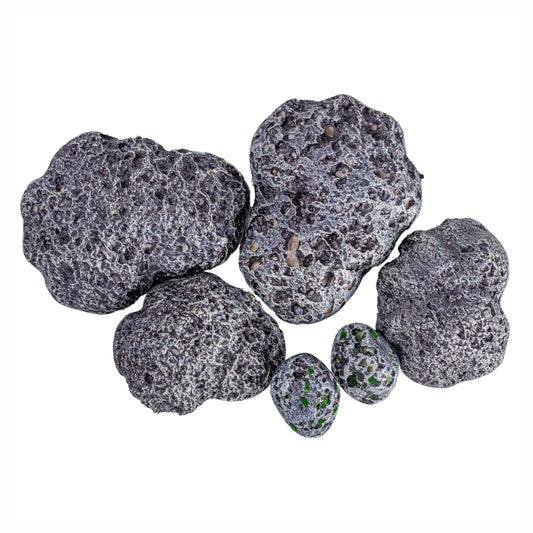 Set 6 x Pietre decorative din polistiren, aspect natural, usor de curatat, Naimeed D6532