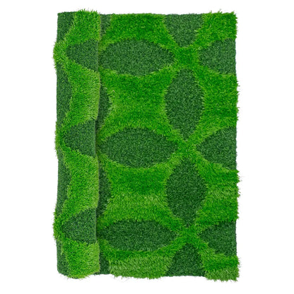 Covor gazon artificial, Naimeed D6545,  pentru decorare interioara sau exterioara, Verde, 1000x900x20mm