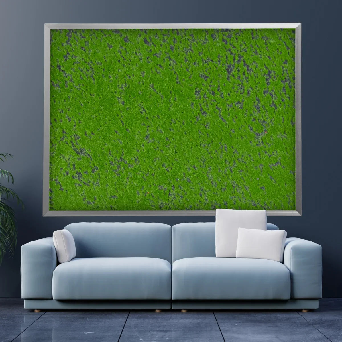 Covor muschi artificial de padure, Naimeed D6554, pentru decorare interioara sau exterioara, Verde, 1000x1000x10mm