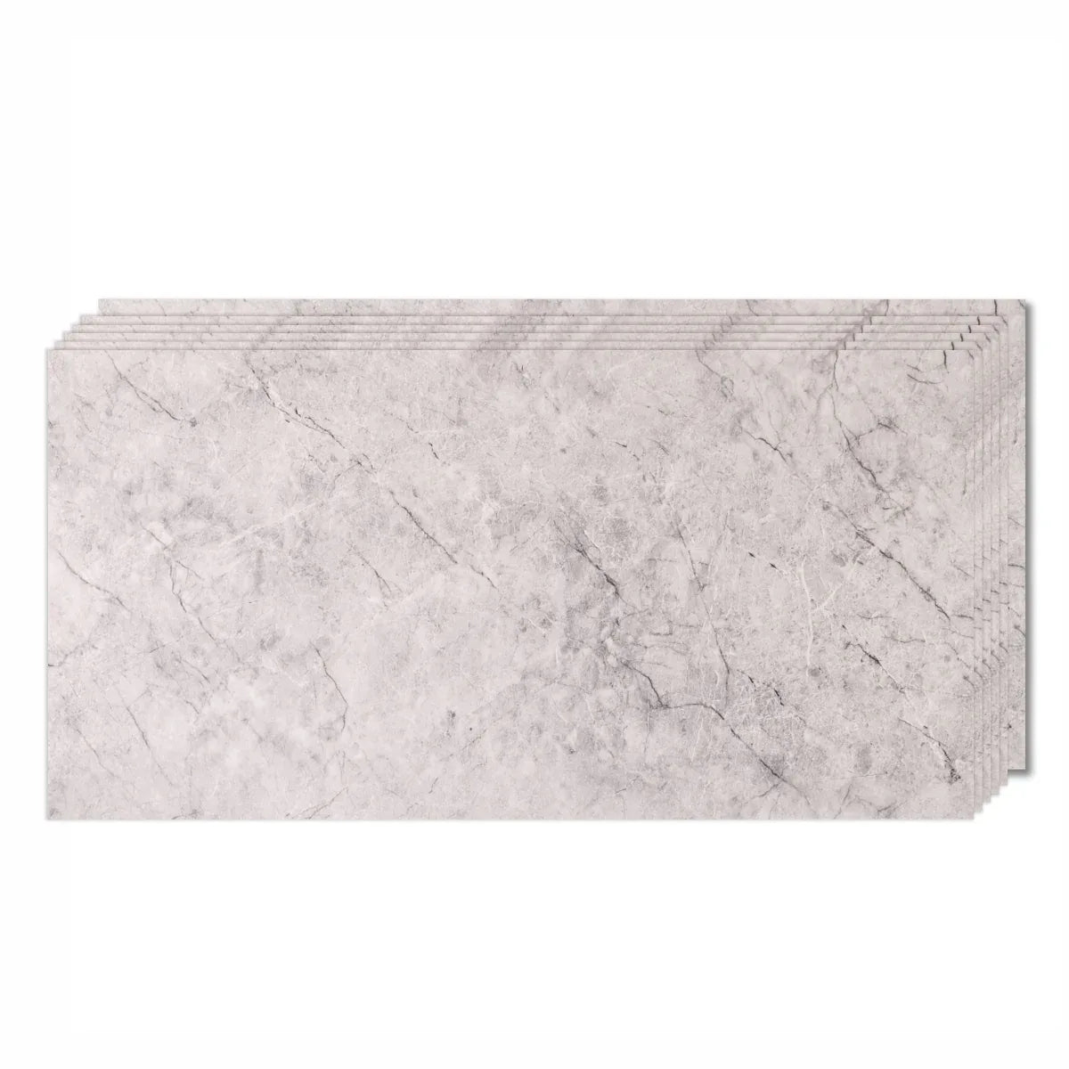 Set 6 panouri decorative, Naimeed D6577, Autoadeziv, aspect mat, suprafata acoperita 1.08 mp, 30x60 cm, Gri