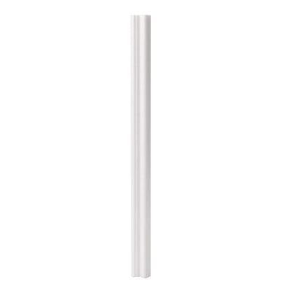 Set 5 Bagheta decorativa, polimer rigid, Naimeed D6693, Alb, 230x2.3x1.25cm