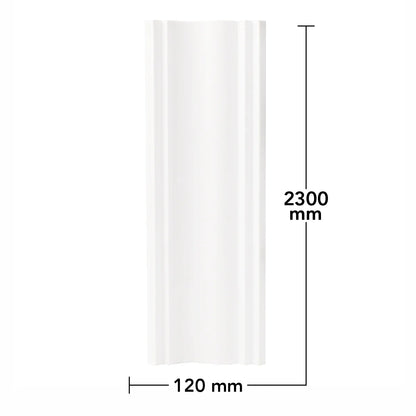 Set 5 plinte decorative, polimer rigid, Naimeed D6697, Alb, 2300x120x15mm