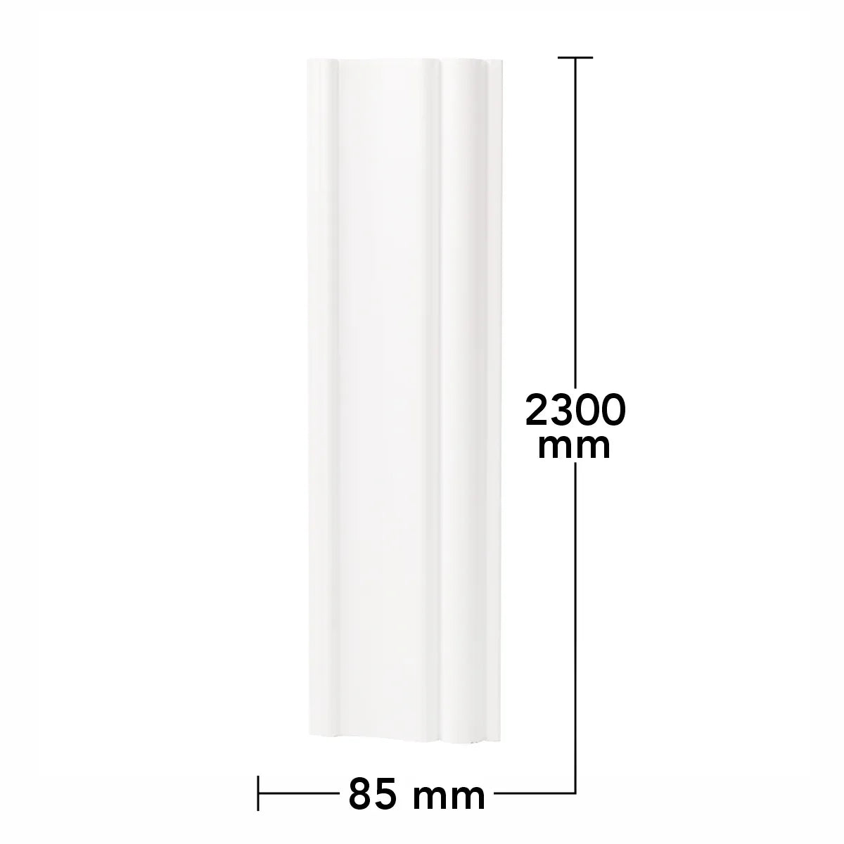 Set 5 plinte decorative, polimer rigid, Naimeed D6698, Alb, 2300x85x25mm