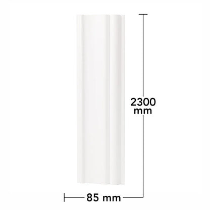 Set 5 plinte decorative, polimer rigid, Naimeed D6698, Alb, 2300x85x25mm