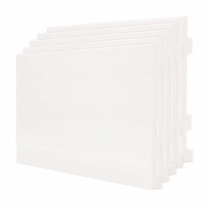 Set 5 plinte decorative, polimer rigid, Naimeed D6700, Alb, 2300x150x15mm