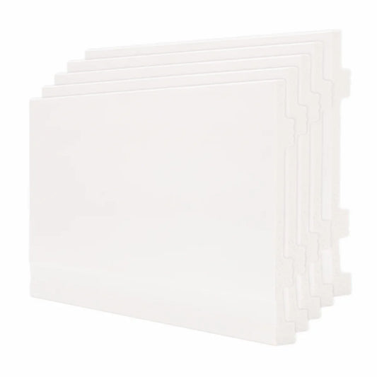 Set 5 plinte decorative, polimer rigid, Naimeed D6700, Alb, 2300x150x15mm