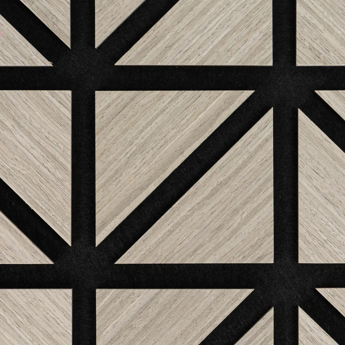 Set 5 Panouri riflaje acustice decorative, HDF si pasla, Naimeed D6752, 50x50x1.8cm, Gri