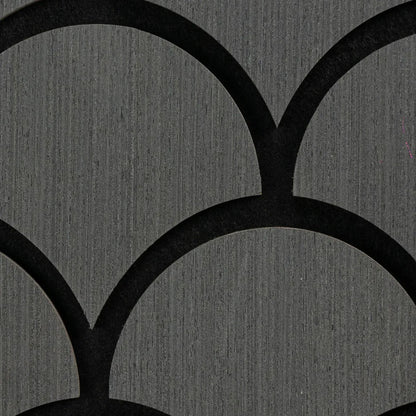 Set 5 Panouri riflaje acustice decorative, HDF si pasla, Naimeed D6762, 60x40x1.8cm, Gri