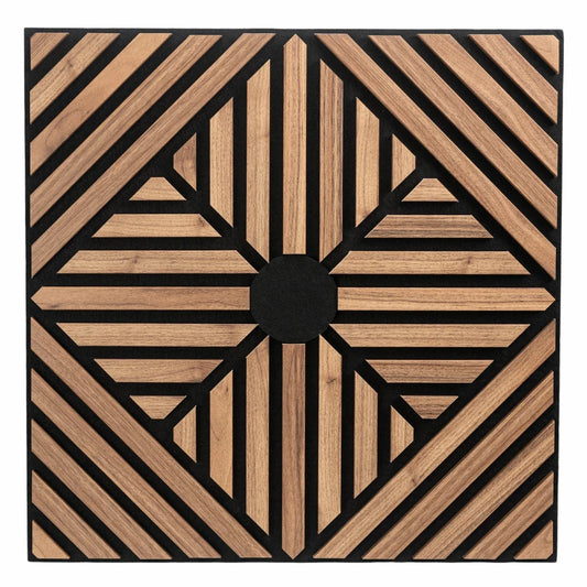 Set 5 Panouri riflaje acustice decorative, MDF si pasla, Naimeed D6770, 60x60x1.8cm, Stejar inchis