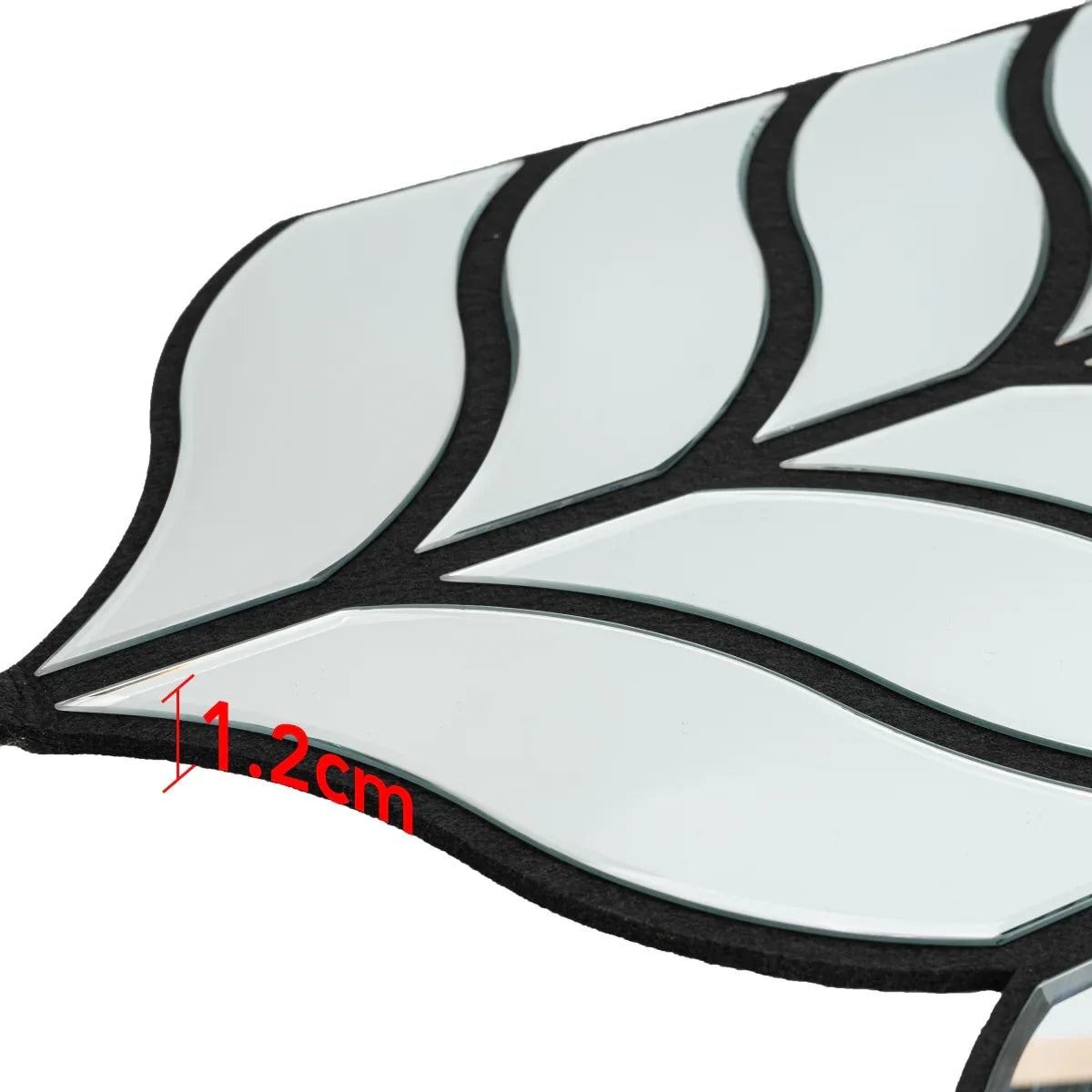 Panou riflaj acustic decorativ, Oglinda si pasla, Naimeed D6777, 90x80x1.2cm, Gri