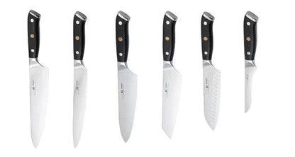 Cutit de bucatar, din otel Damascus, Naimeed D6822, damasc 67 straturi, 38 cm,  Negru
