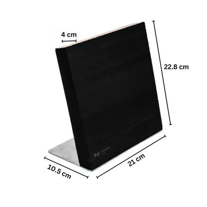 Set 4 cutite profesionale cu suport magnetic, Naimeed D6832, Negru