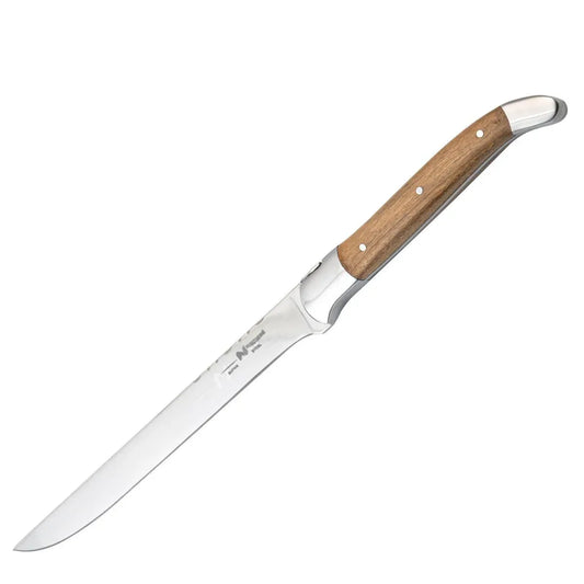 Cutit de filetat profesional, din otel inoxidabil, 35.5 cm, Naimeed D6837, Maro deschis