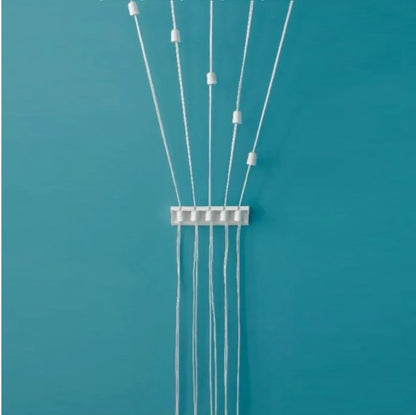 Uscator rufe de tavan, metalic, 5 bare, Naimeed D6840, 180x50x320cm, Alb