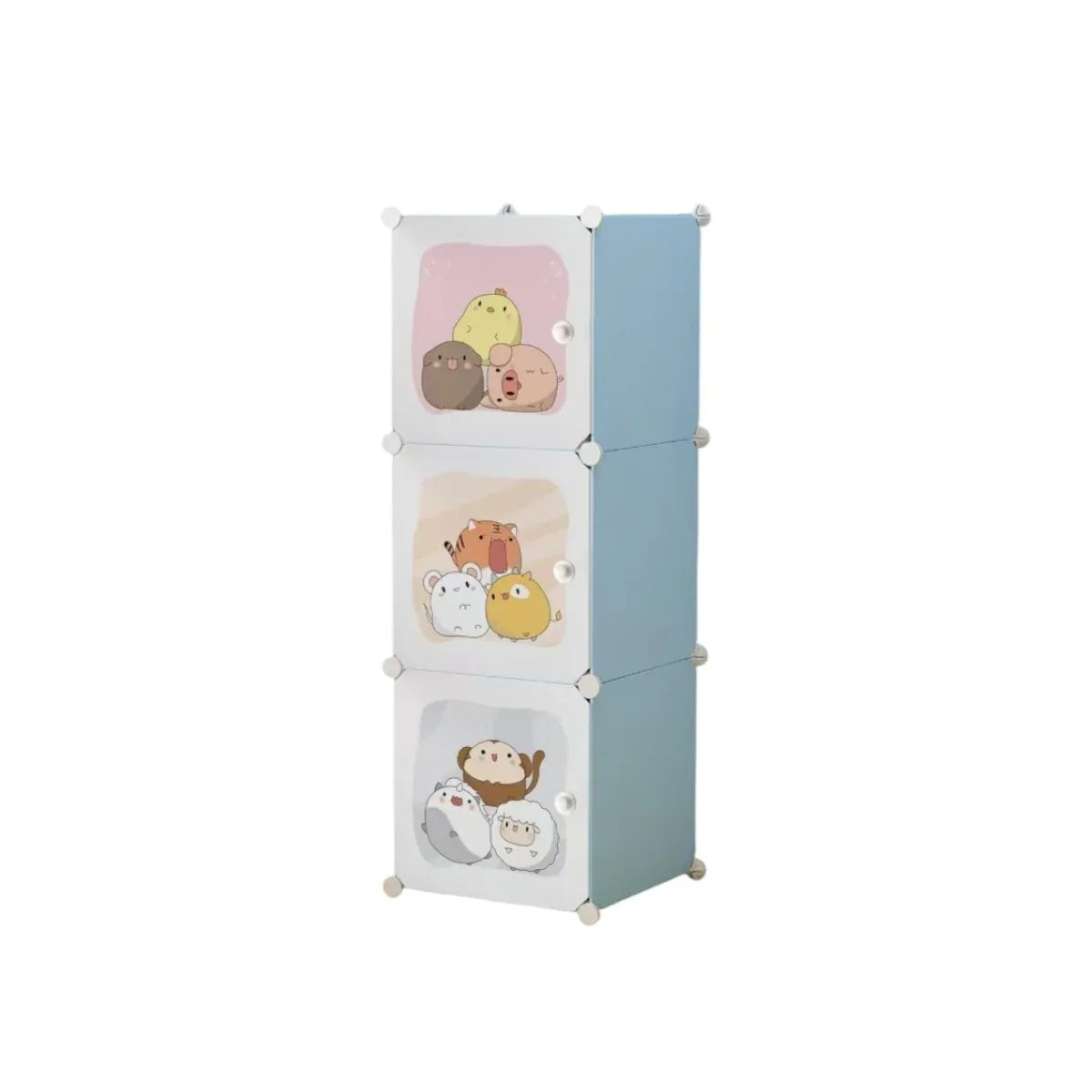 Dulap Modular Copii, 3 Usi, Naimeed D6843, 110x35x35 cm, Albastru