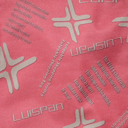 Carucior cumparaturi pliabil cu 2 roti rezistente si sac textil, detasabil cu 2 buzunare laterale, Naimeed D6870, capacitate 49L, 100x45x34cm, Rosu