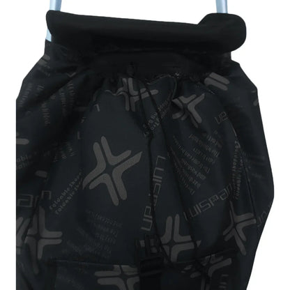 Carucior cumparaturi pliabil cu 2 roti rezistente si sac textil, detasabil cu 2 buzunare laterale, Naimeed D6873, capacitate 49L, 100x45x34cm, Negru