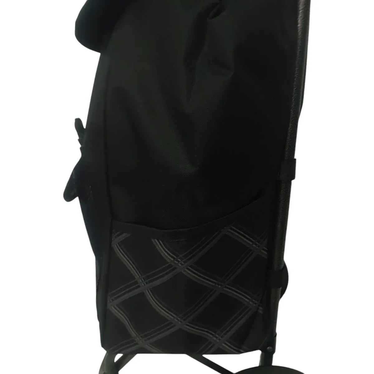 Carucior cumparaturi pliabil cu 4 roti rezistente si sac textil, detasabil cu 2 buzunare laterale, Naimeed D6874, capacitate 43.5L, 106x42x28cm, Negru