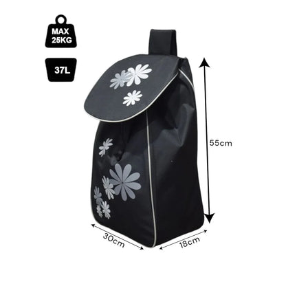 Husa rezerva, Naimeed D6875, pentru carucioarele de cumparaturi, orginal pentru carut modelul D4942, 37 L, Negru