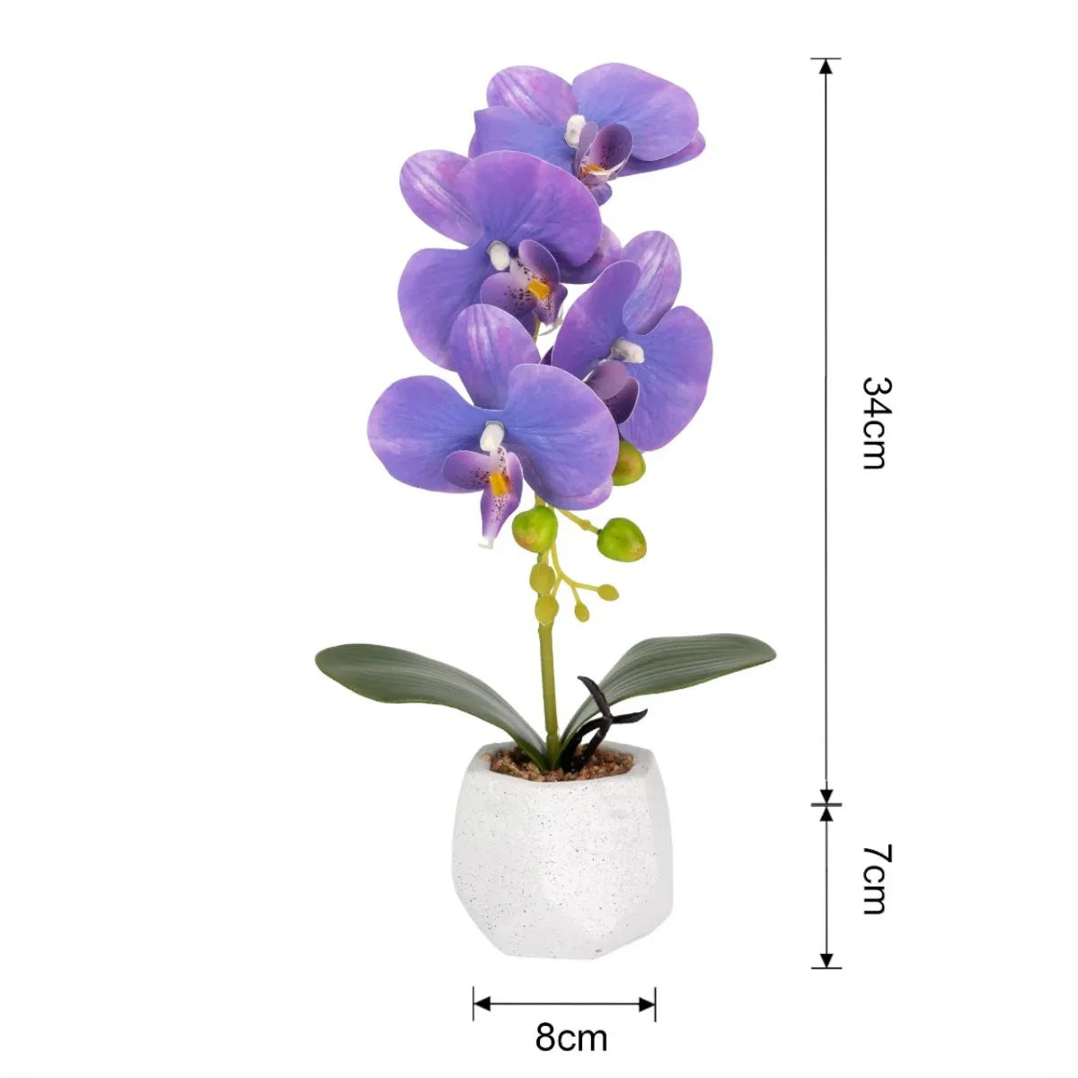 Orhidee cu aspect natural in ghiveci ceramic, 41 cm, Naimeed D6884, Mov