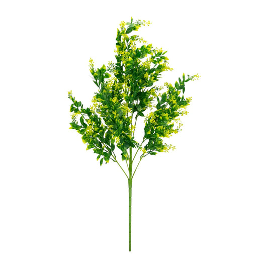 Planta decorativa artificiala, fara ghiveci, tip Buxus, Naimeed D6964, 80 cm, Galben
