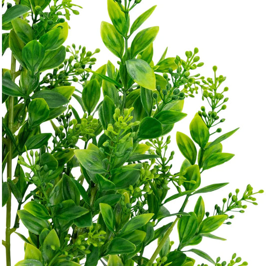 Planta decorativa artificiala,fara ghiveci, tip Buxus, Naimeed D6964, 80 cm, Verde