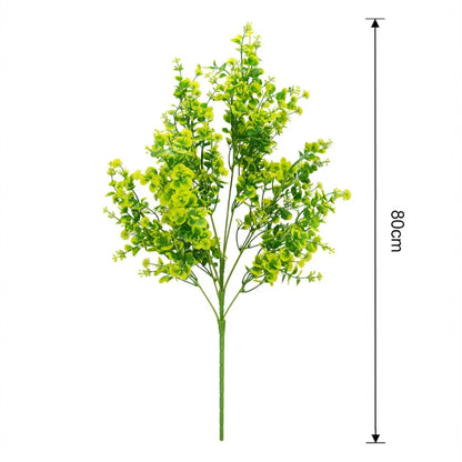 Planta decorativa artificiala, fara ghiveci, tip Buxus, Naimeed D6965, 80 cm, Galben