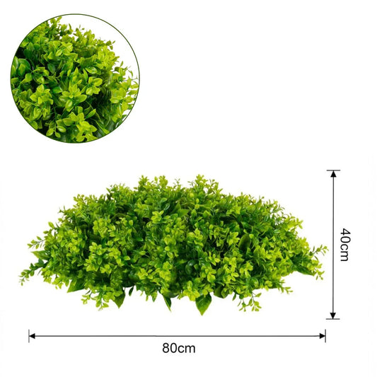 Planta decorativa artificiala, fara ghiveci, tip Buxus, Naimeed D6966, 80x40 cm, Verde