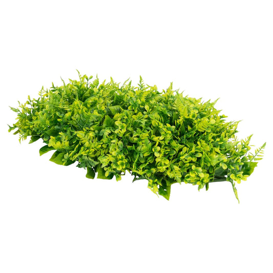 Planta decorativa artificiala, fara ghiveci, tip Buxus, Naimeed D6967, 80x40 cm, Galben/Verde