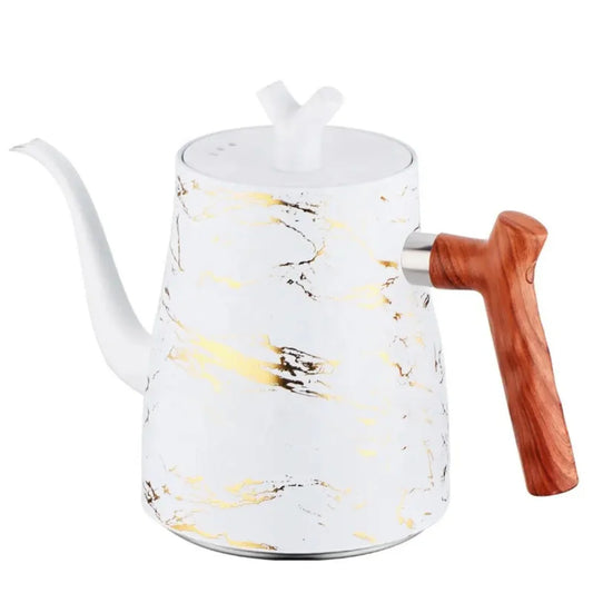 Ceainic cu infuzor si capac, design elegant, otel inoxidabil/plastic, 1500ml, 16.5x13x10cm, Naimeed D6972, Alb