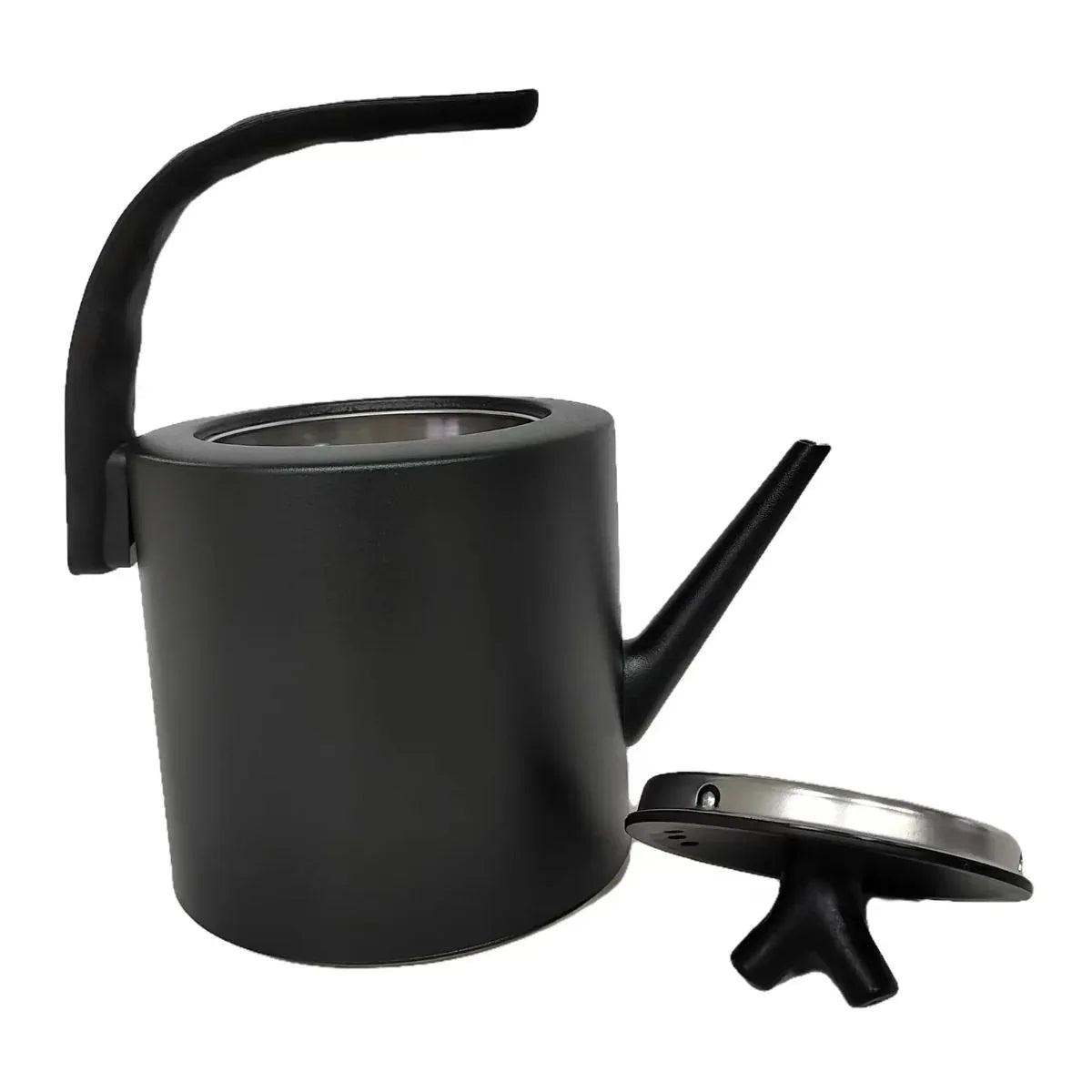 Ceainic cu capac, design elegant, otel inoxidabil/plastic, 1500ml, 22x21x13cm, Naimeed D6977, Negru