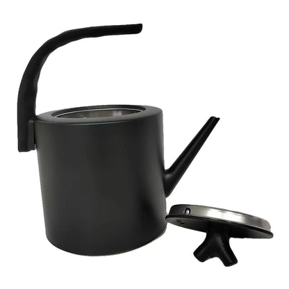 Ceainic cu capac, design elegant, otel inoxidabil/plastic, 1500ml, 22x21x13cm, Naimeed D6977, Negru