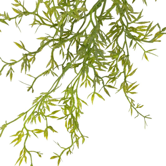 Set 2 plante artificiale curgatoare, 7 fire, lungime 75cm, Naimeed D7013, Verde inchis