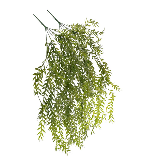 Set 2 plante artificiale curgatoare, 5 fire, lungime 85cm, Naimeed D7017, Verde