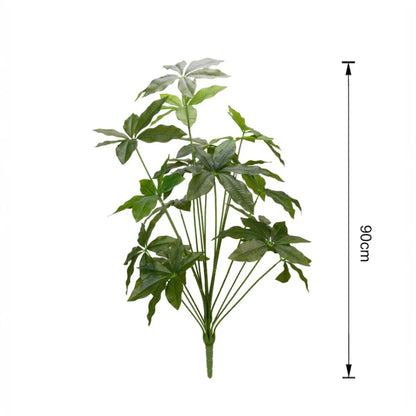 Planta decorativa artificiala, fara ghiveci, tip Pachira, Naimeed D7027, 90 cm, Verde