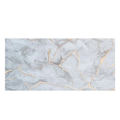 Set 6 panouri decorative autoadezive cu folie de aluminiu, efect marmura,  suprafata acoperita 1.08 m², Naimeed D7106, 60x30 cm, Gri