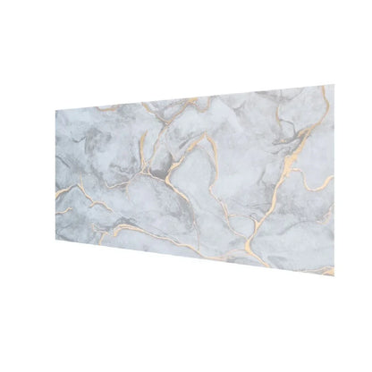 Set 6 panouri decorative autoadezive cu folie de aluminiu, efect marmura,  suprafata acoperita 1.08 m², Naimeed D7106, 60x30 cm, Gri