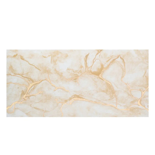 Set 6 panouri decorative autoadezive cu folie de aluminiu, efect marmura,  suprafata acoperita 1.08 m², Naimeed D7107, 60x30 cm, Crem