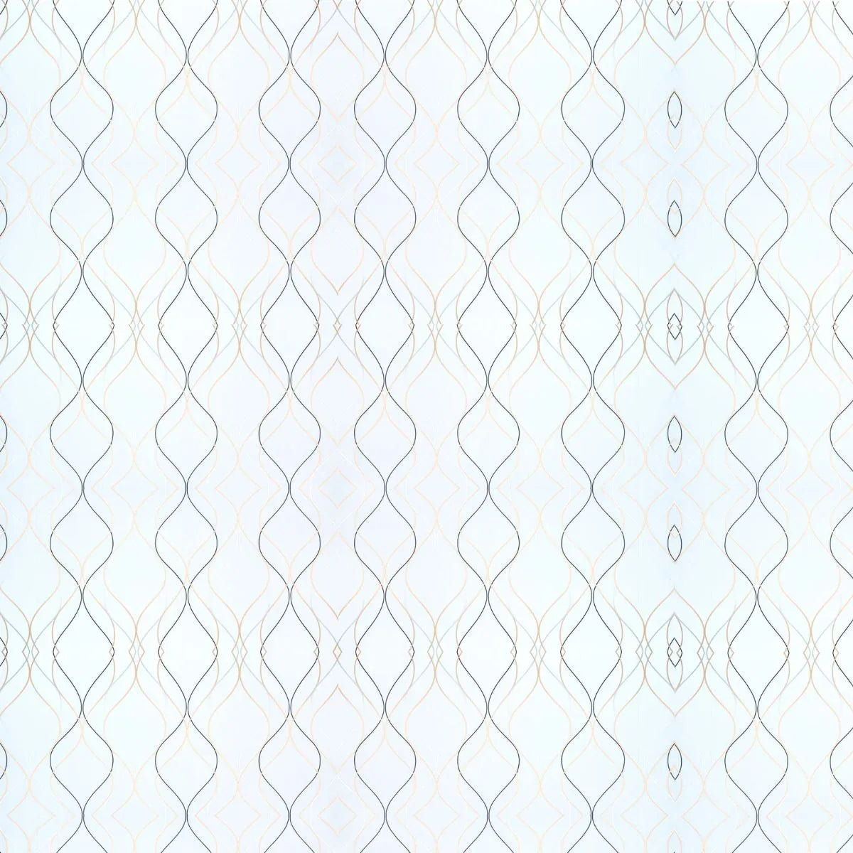 Set 6 panouri decorative autoadezive cu folie de aluminiu, efect marmura,  suprafata acoperita 1.08 m², Naimeed D7110, 60x30 cm, Alb