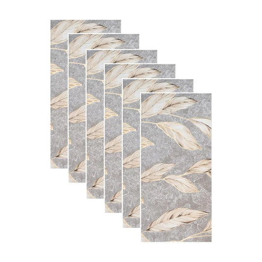 Set 6 panouri decorative autoadezive cu folie de aluminiu, efect marmura,  suprafata acoperita 1.08 m², Naimeed D7114, 60x30 cm, Gri