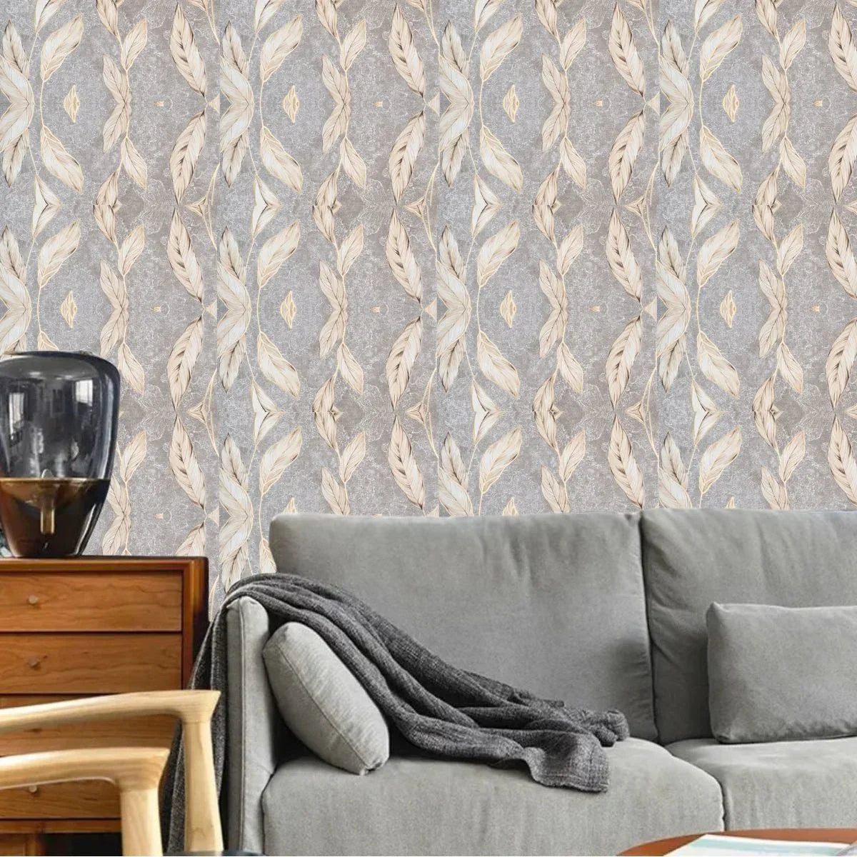 Set 6 panouri decorative autoadezive cu folie de aluminiu, efect marmura,  suprafata acoperita 1.08 m², Naimeed D7114, 60x30 cm, Gri