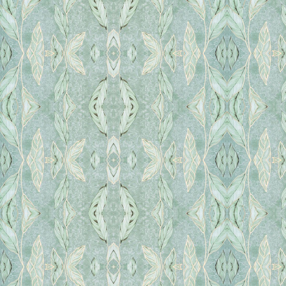 Set 6 panouri decorative autoadezive cu folie de aluminiu, efect marmura,  suprafata acoperita 1.08 m², Naimeed D7115, 60x30 cm, Verde