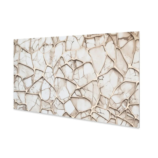 Set 6 panouri decorative autoadezive cu folie de aluminiu, efect marmura,  suprafata acoperita 1.08 m², Naimeed D7120, 60x30 cm, Bej