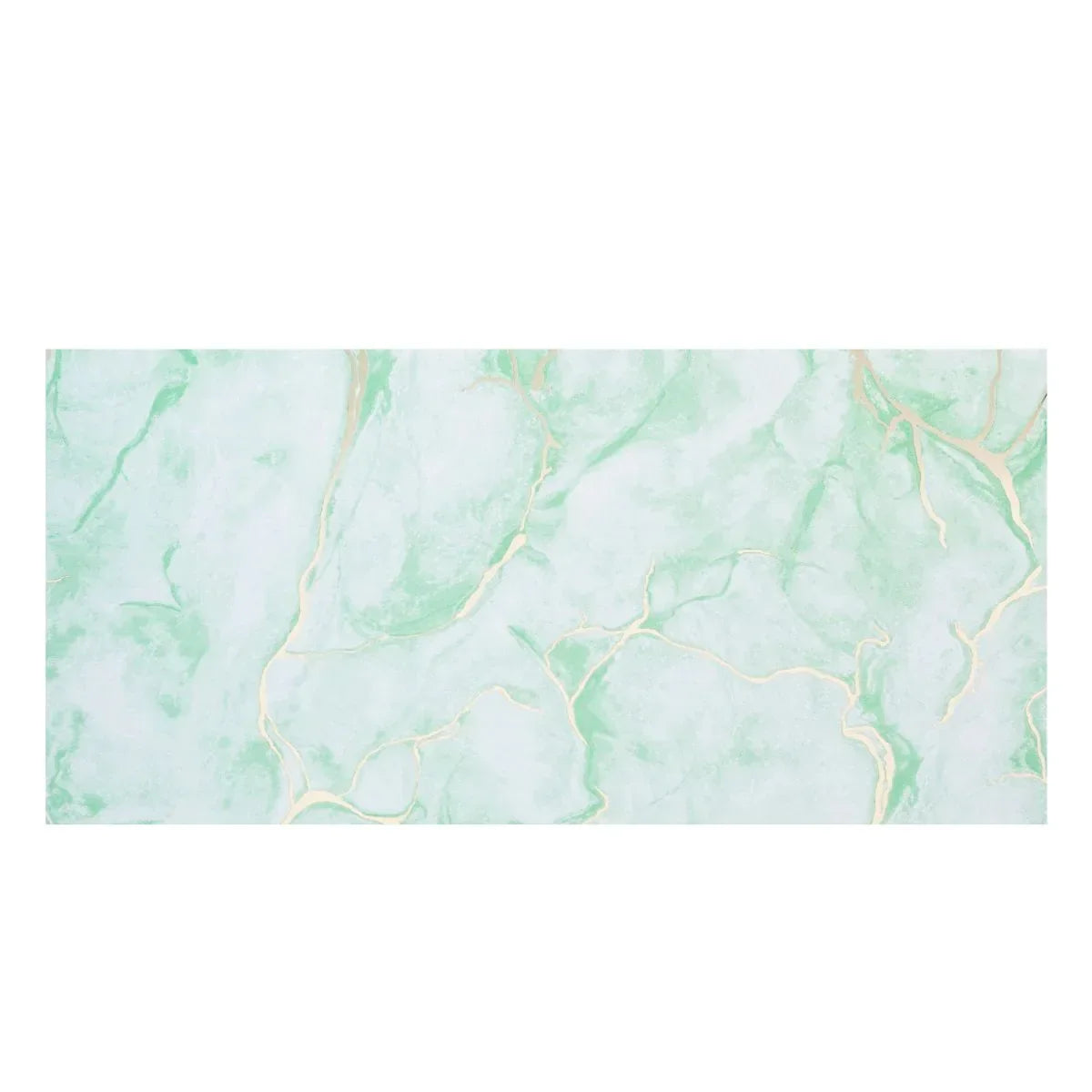 Set 6 panouri decorative autoadezive cu folie de aluminiu, efect marmura,  suprafata acoperita 1.08 m², Naimeed D7122, 60x30 cm, Verde deschis