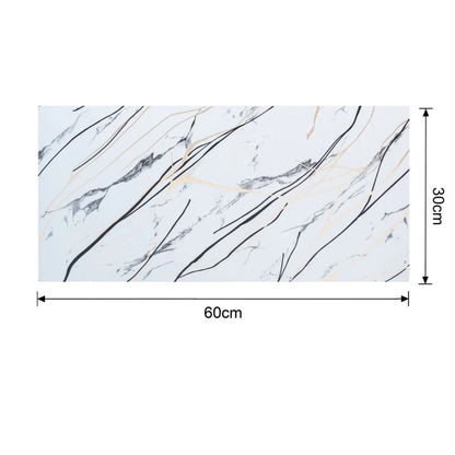 Set 6 panouri decorative autoadezive cu folie de aluminiu, efect marmura,  suprafata acoperita 1.08 m², Naimeed D7123, 60x30 cm, Gri deschis