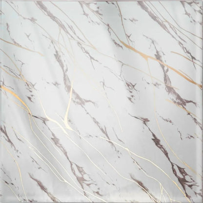 Set 6 panouri decorative autoadezive cu folie de aluminiu, efect marmura,  suprafata acoperita 1.08 m², Naimeed D7124, 60x30 cm, Alb